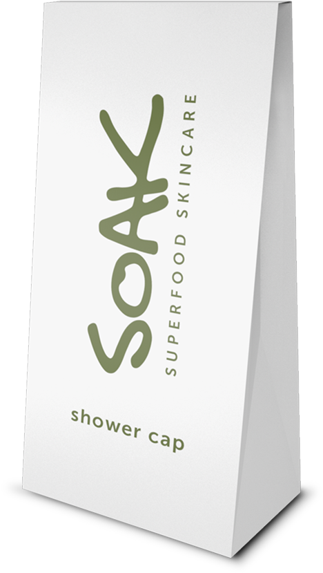 Shower-cap@2 - Soak Superfood Skincare (1000x1000), Png Download