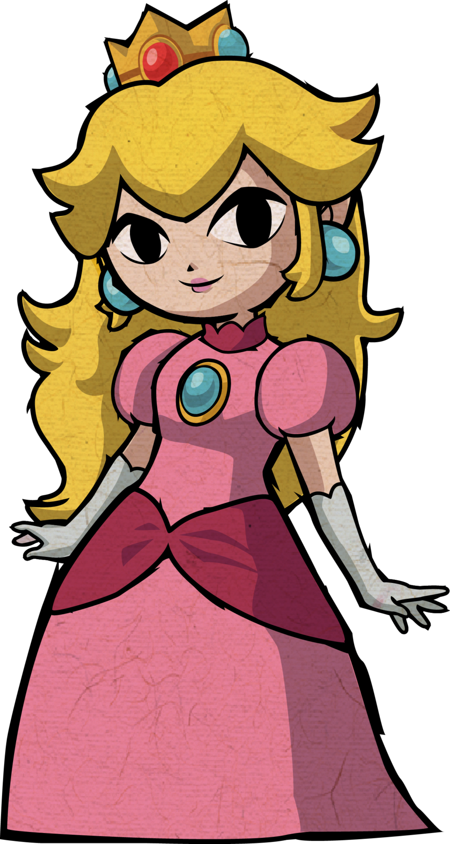 Wind Waker Peach - Mario In Wind Waker Art Style (900x1687), Png Download