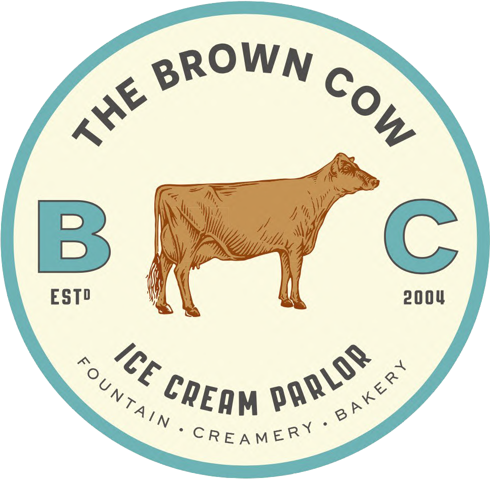 The Brown Cow Ice Cream Parlor Serves Homemade Ice - Yearbook Studios (1041x1038), Png Download