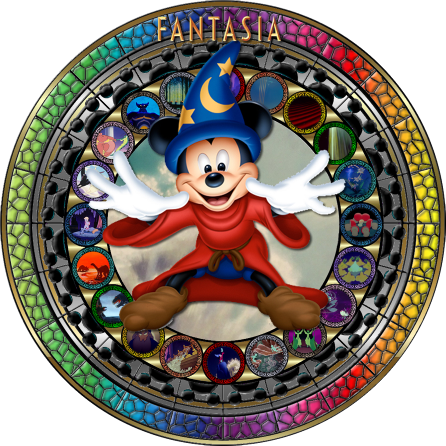 Sorcerer Mickey Mouse - Vintage Dumbo Cabochon Tibetan Silver Glass Chain Pendant (894x894), Png Download