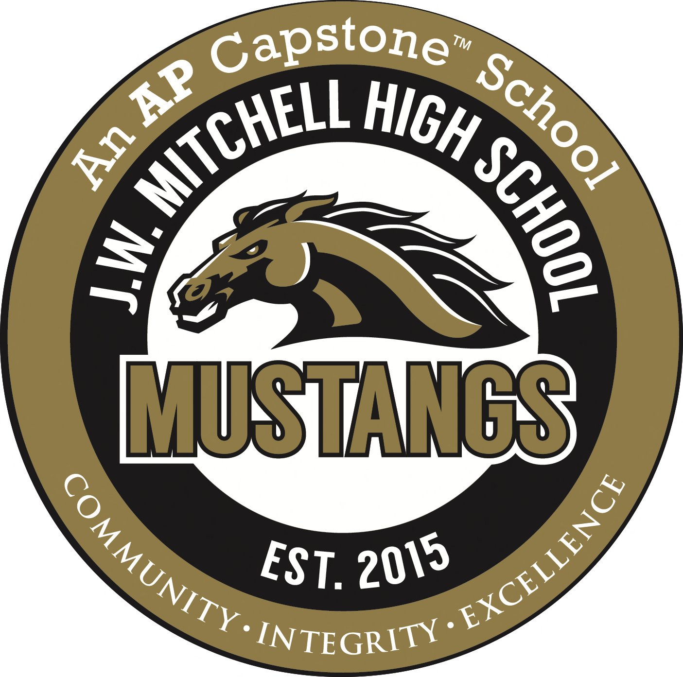 Mitchell High School - Western Michigan Broncos 4 X 4 Square Decal - Team (1405x1393), Png Download
