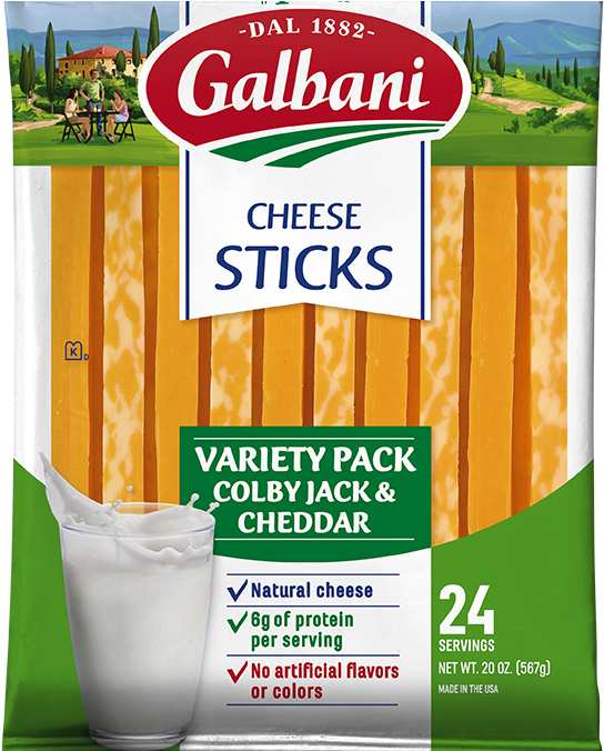 Stick Cheese Variety Pack - Galbani Stick Cheese (668x675), Png Download
