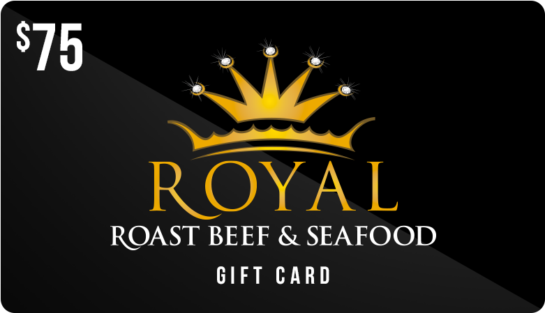 $75 Royal Roast Beef & Seafood Gift Card - Royal Roast Beef Logo (1000x1000), Png Download