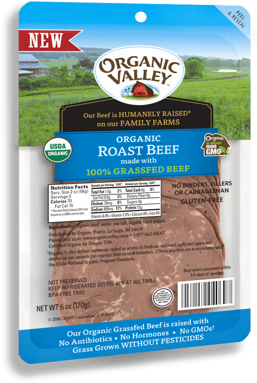 100% Grassfed Roast Beef 100% Grassfed Roast Beef - Organic Valley Cropp Cooperative 35202001 Butter Salted (597x896), Png Download