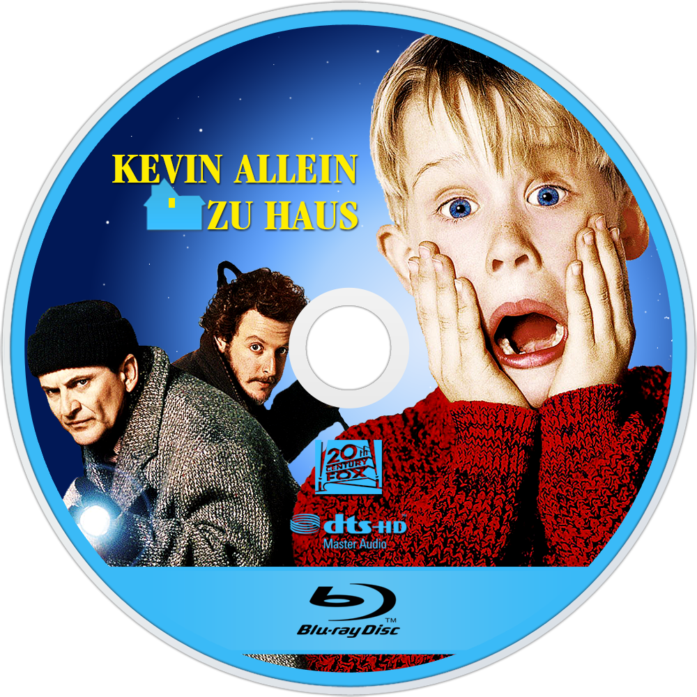 Home Alone Bluray Disc Image - Home Alone 1990 Bluray (1000x1000), Png Download
