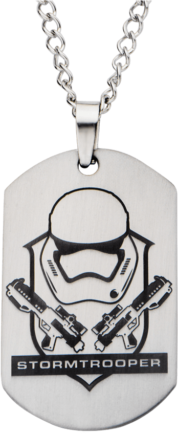 First Order Stormtrooper Crest Dog Tag Necklace - Star Wars Necklace Dog Tag Stormtrooper With Chain (850x850), Png Download