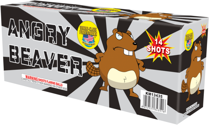 Angry Beaver Km13435 - Angry Beaver Firework (700x445), Png Download
