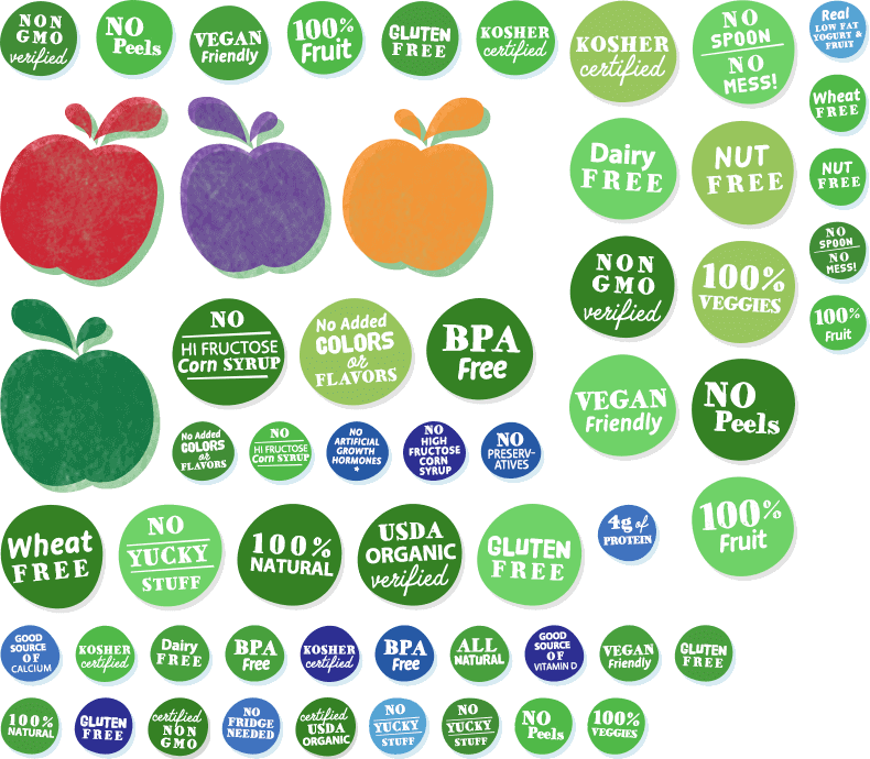 Shop Gogo Squeez Favorites At Amazon - Granny Smith (790x690), Png Download