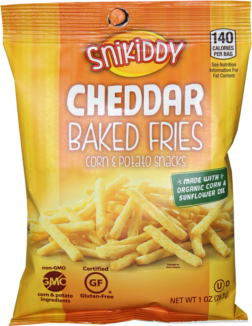 Healthy Office Snack, Snikiddy Cheddar Baked Fries - Snikiddy Cheddar Cheese Baked Fries 4.5 Oz. Bag (8 (900x1128), Png Download