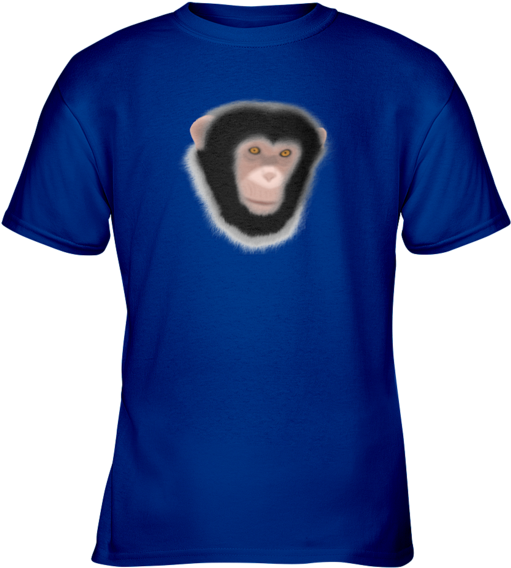 Chimp Face Cotton Shirt For Kids - Special Edition (552x690), Png Download