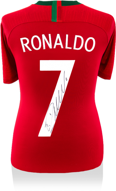 Cristiano Ronaldo Back Signed Portugal 2018 Home Shirt (650x665), Png Download