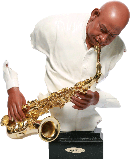 Saxophone Player Rock Music Figure Figurine - Bellagio Hotel And Casino (600x900), Png Download