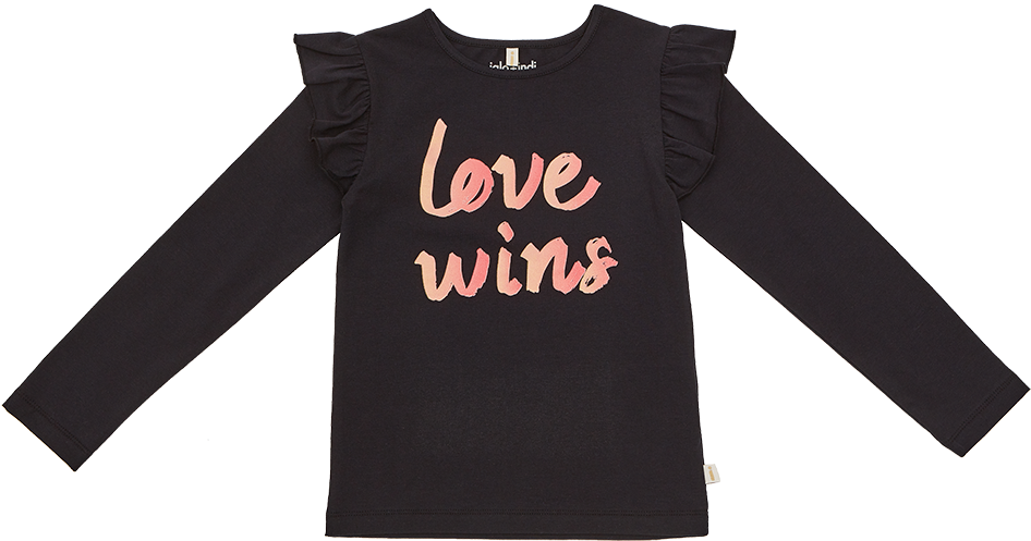 Black Love Wins Ruffle Top - Shirt (972x972), Png Download