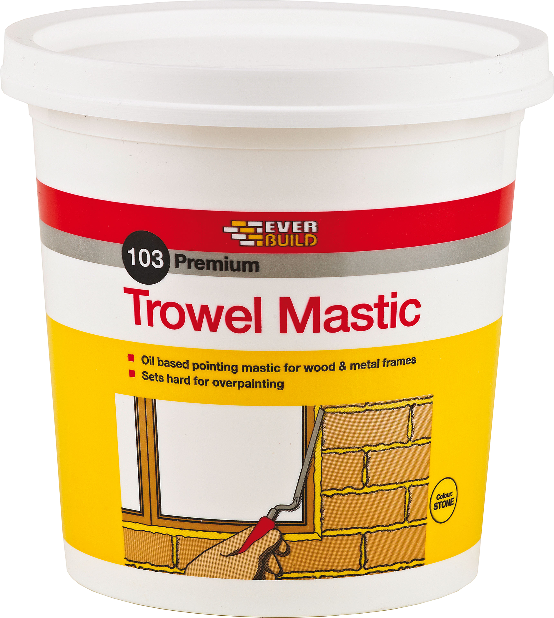 103 Trowel Mastic - Everbuild 103 Trowel Mastic - Stone 3kg (1883x2100), Png Download