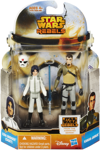 75" Mission Series 2-packs Ezra Bridger & Kanan Jarrus - Star Wars Hasbro Rebels (600x600), Png Download