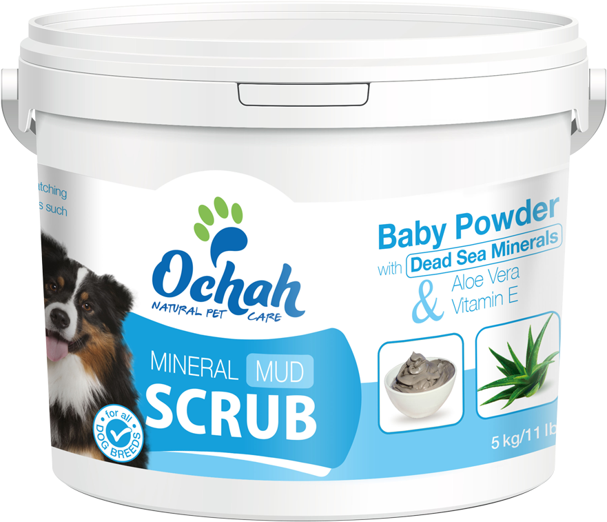 [safest Mineral Pet Products For Skin Treatment] - Ochah Mineral Mud Scrub With Honey And Milk (14 Oz) (1024x1024), Png Download