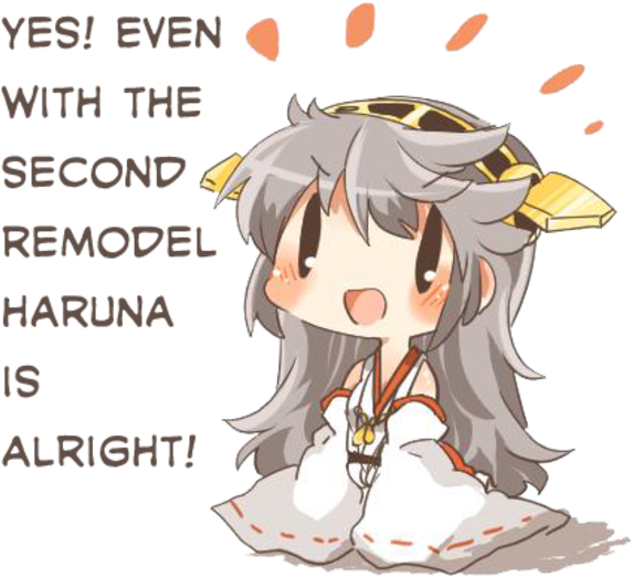 Yes Even With The Second Remodel Haruna Is Alright - Cartoon (600x557), Png Download
