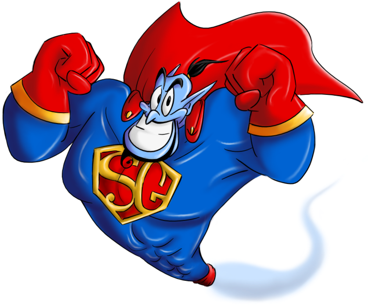 Aladdin Genie Clip Art N3 - Super Génie (755x630), Png Download