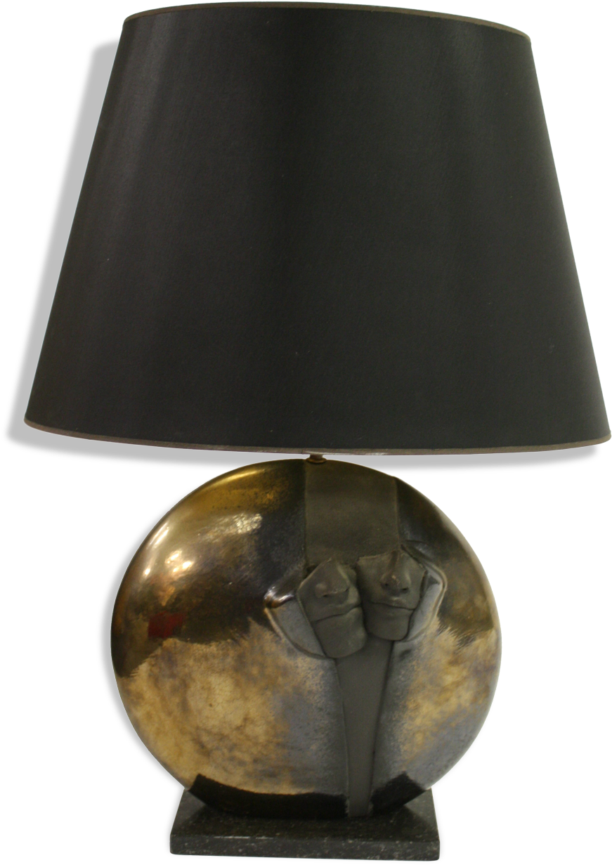 Impressive Sculptural Stone Table Lamp 1970s - 1970s (1457x1457), Png Download