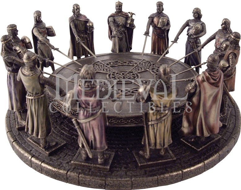 King Arthur And The Knights Of The Round Table Figurine (777x777), Png Download