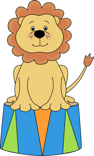 Circus Lion Clipart - Circus Clip Art Free (300x500), Png Download