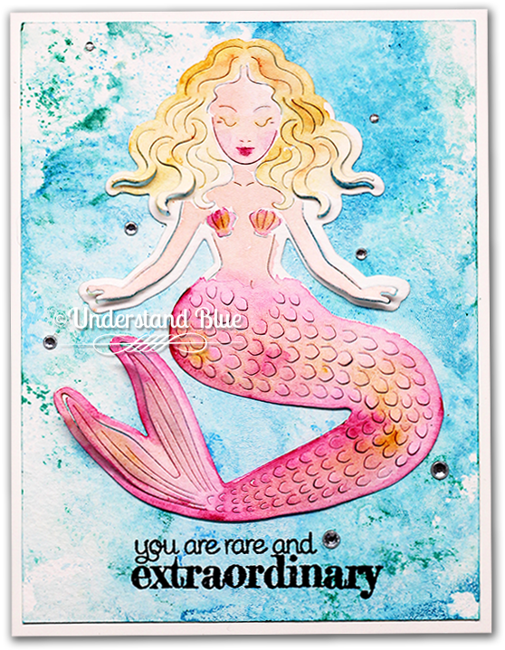 Paper Layering Mermaid By Understandblue - Hero Arts Paper Layering Dies (650x797), Png Download
