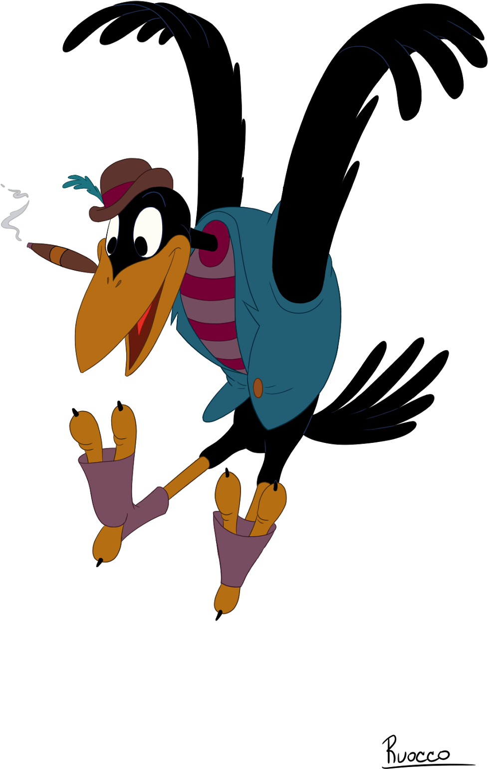 Crows Character Saturday Morning Cartoons - Jim Crow Dumbo Png (1081x1600), Png Download