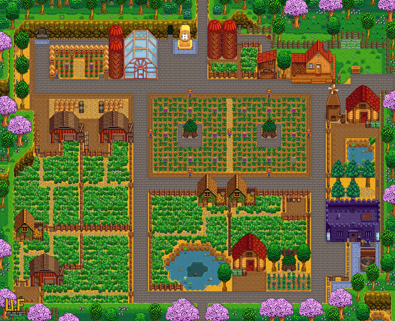 Farm Plan In Spring - Stardew Farm Plan (1280x1040), Png Download