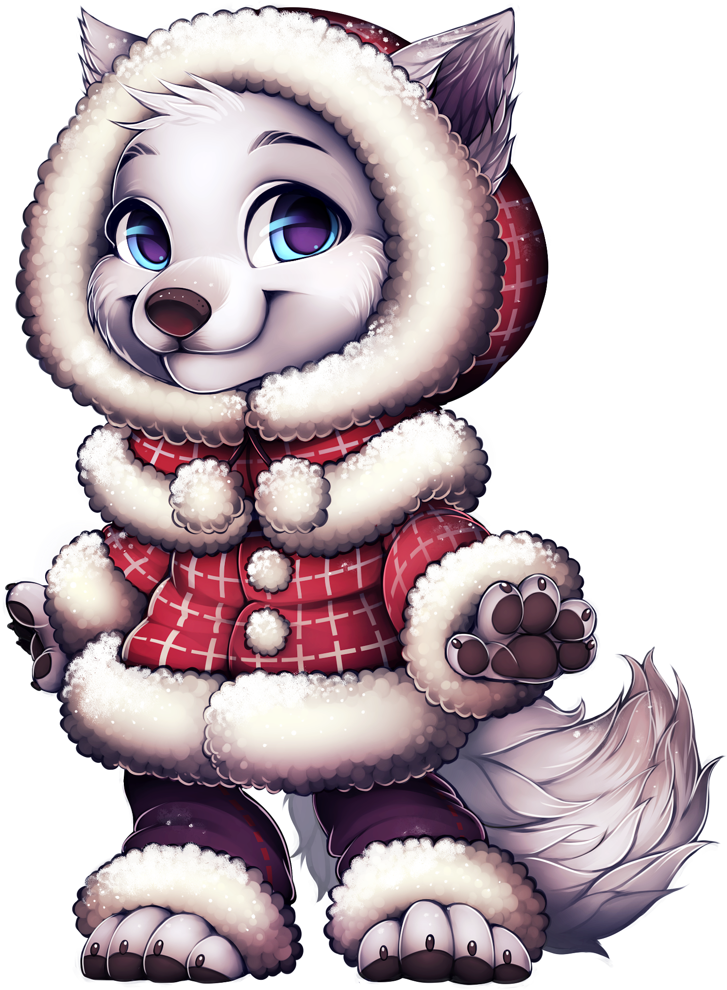 Fluffy Wolf - Fluffy Costume Furvilla (1550x2133), Png Download