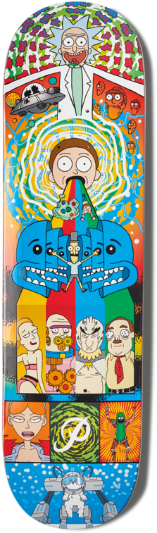 Rick And Morty Collage Deck - Rick And Morty Primitive Deck (800x800), Png Download