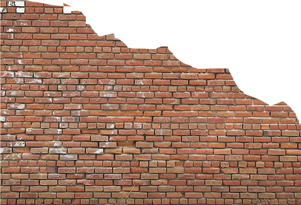 Ftestickers Broken Backgroundstickers Report - Broken Brick Wall Png (1024x678), Png Download