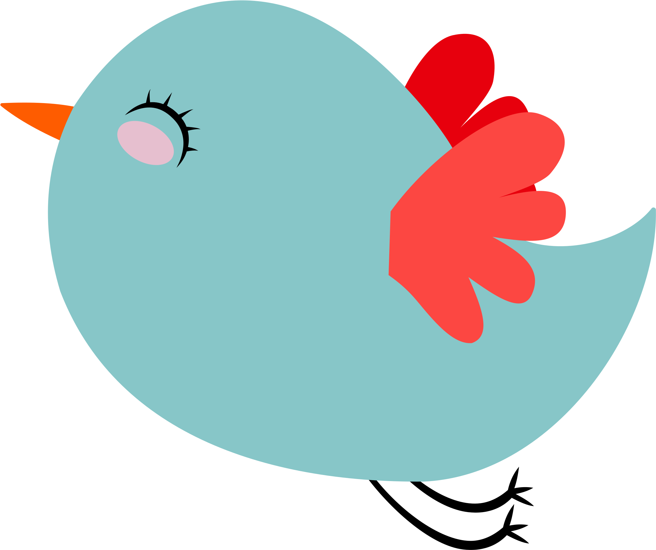 Email Clip Art - Cute Bird Cartoon Png (2400x2034), Png Download
