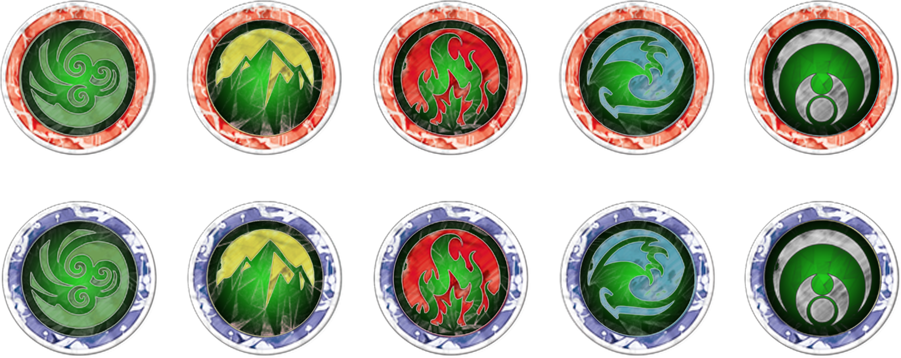 Colour Rings Blackgreen - Legend Of The Five Rings: The Card Game (2917x1458), Png Download