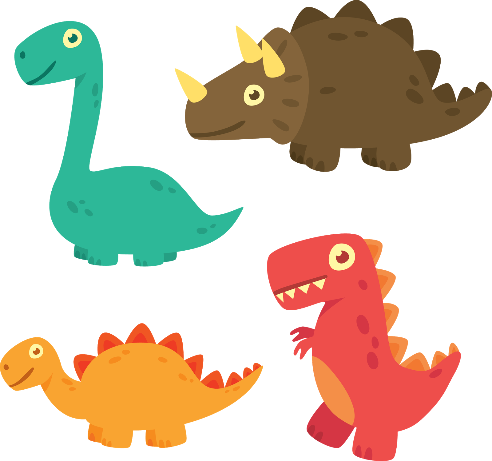 Dinosaur Clipart Watercolor - Cartoon Dinosaur Template (1600x1499), Png Download