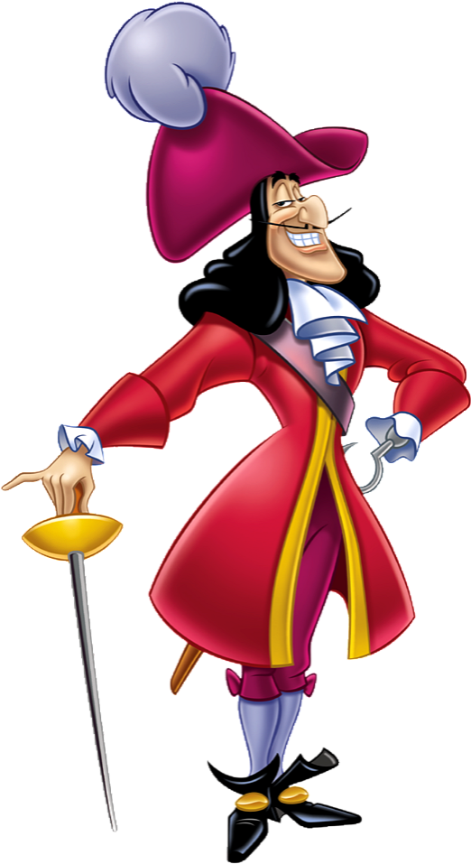 Captain Hook Transparent - Captain Hook Disney Villains (560x975), Png Download