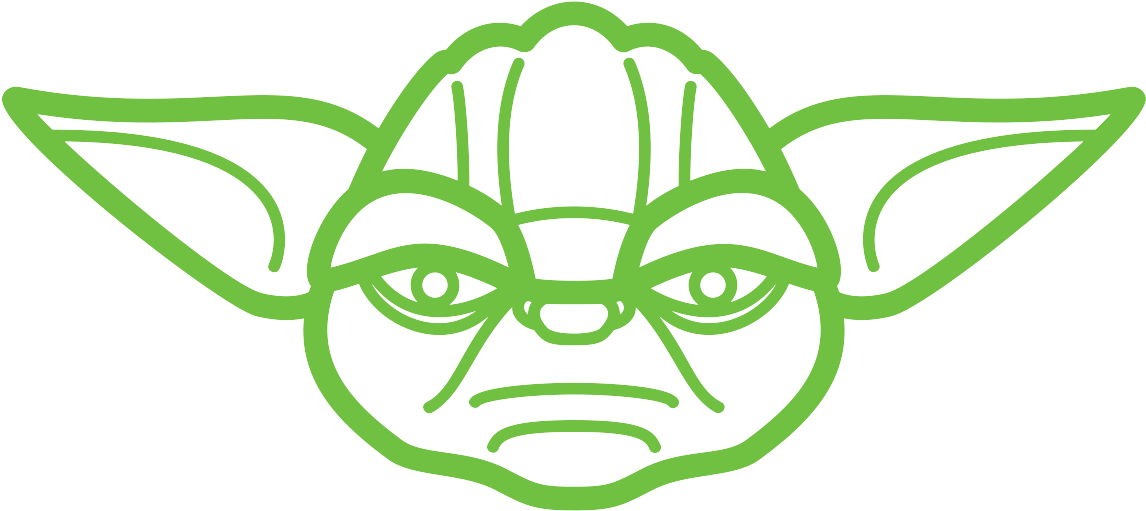 Yoda - Yoda Black And White Png (1200x1200), Png Download