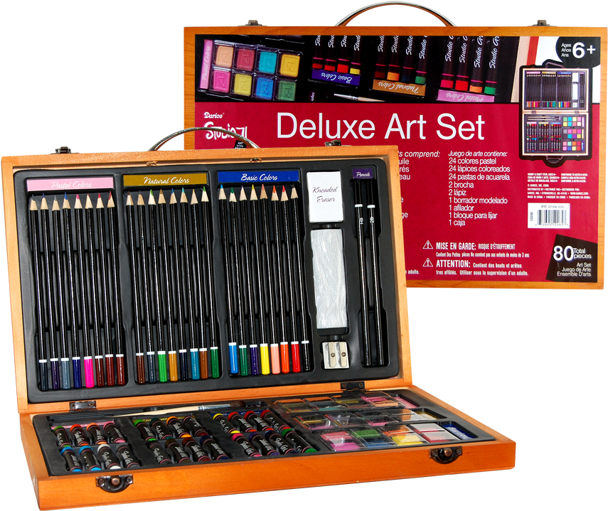 View Larger Image - Darice Professional Art Set 80pc 1103 08 (900x773), Png Download