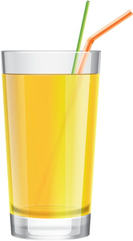Pineapple Juice Glass With Cocktail Straw, Pineapple - Juice Glass With Straw Png (640x640), Png Download