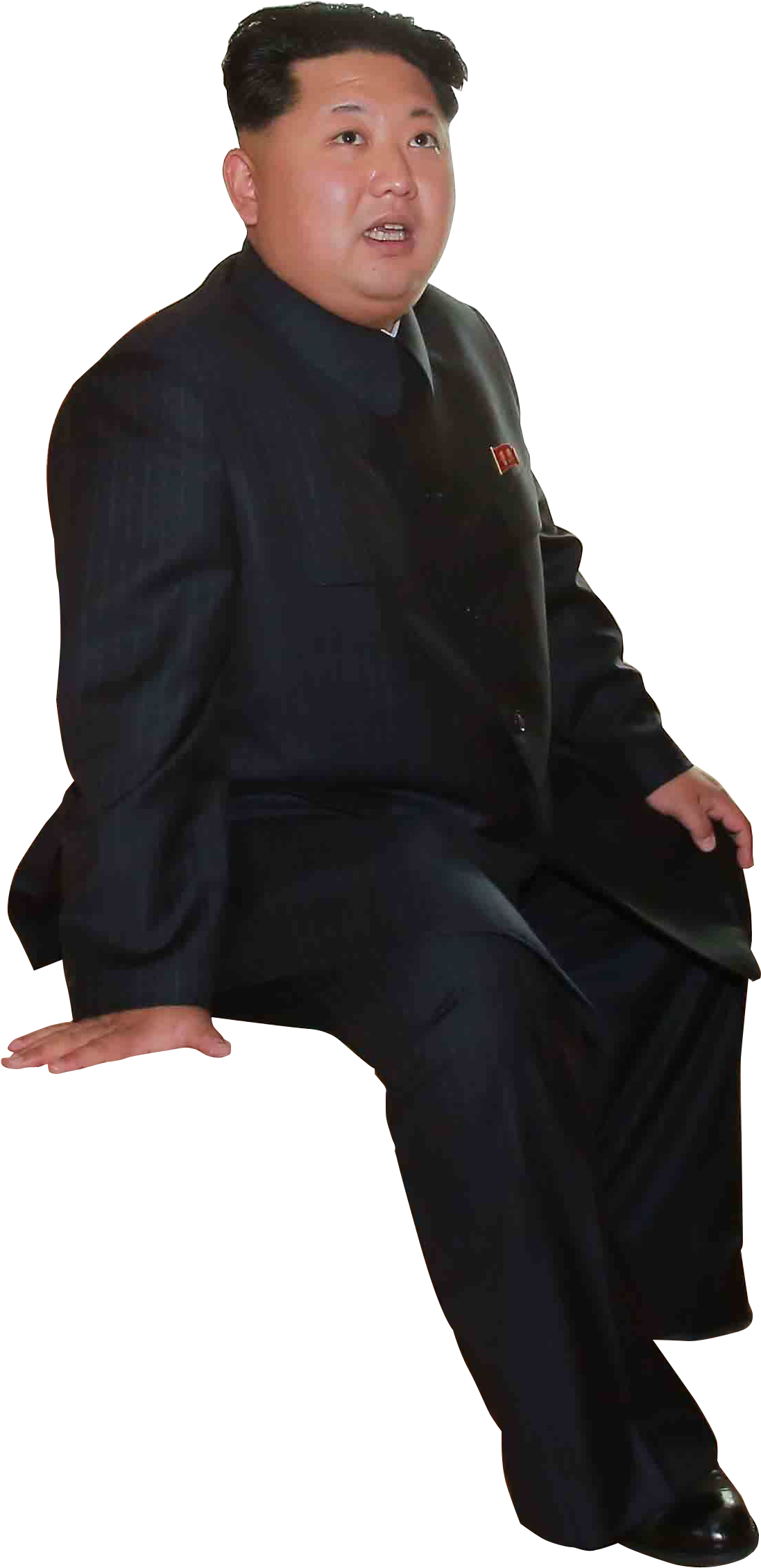 High Res Kim Bong Un Meme Ready Png File - Kim Jong Un Sitting Png (2400x2400), Png Download