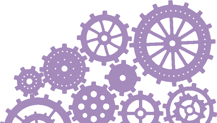 Purple Gears - Шестеренки Png (800x426), Png Download