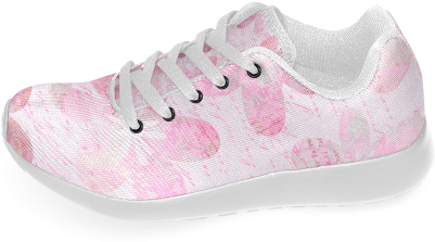 Watercolor Flower Pattern Women's Running Shoes - Sneakers (500x500), Png Download