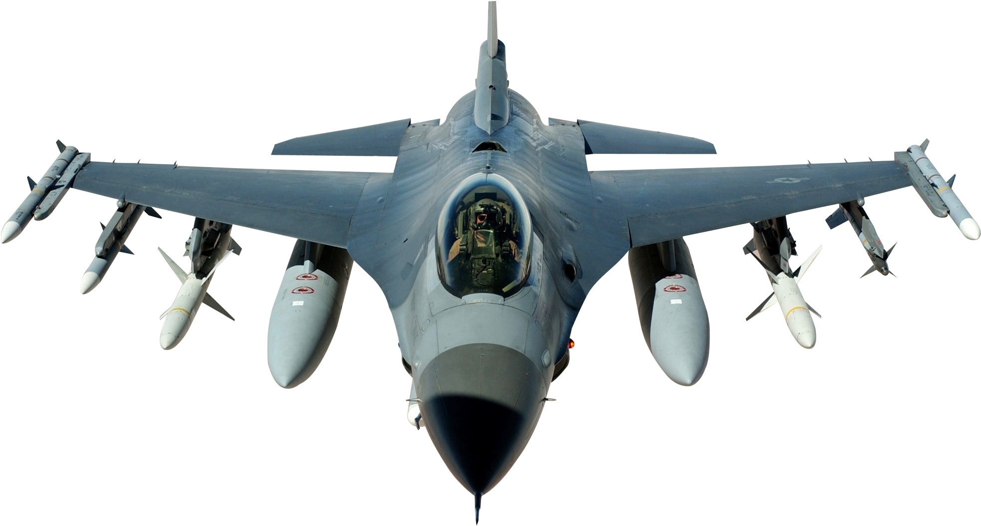 Military Jet Png Image - Fathead United States Air Force F-16 Fighting Falcon (2000x1131), Png Download