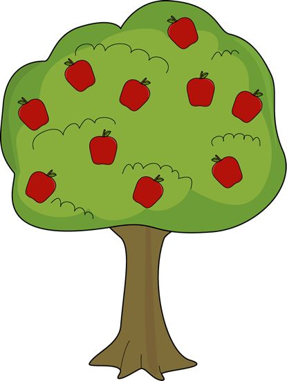 Red Apple Tree Clip Art Red Apple Tree Image - Free Editable Newsletter Templates For Preschool (415x550), Png Download