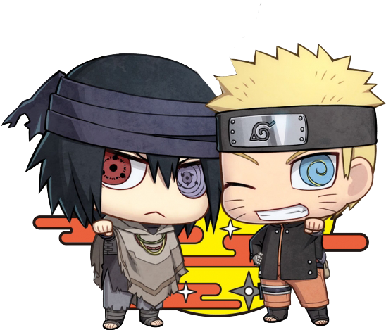 Drawn Naruto Naruto The Last - Chibi Sasuke And Naruto (640x581), Png Download