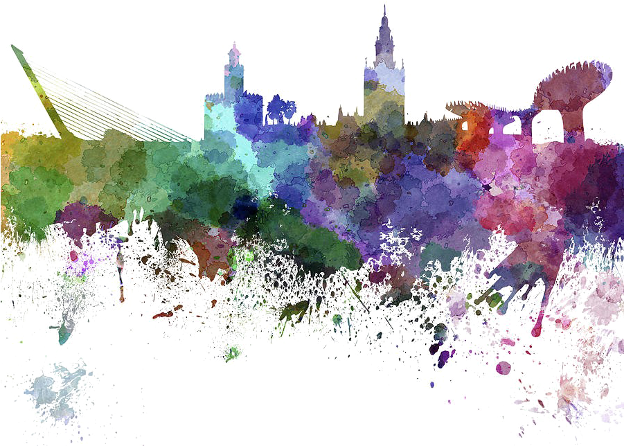 Painting Download Transparent Png Image - City Paintings With White Background (900x675), Png Download