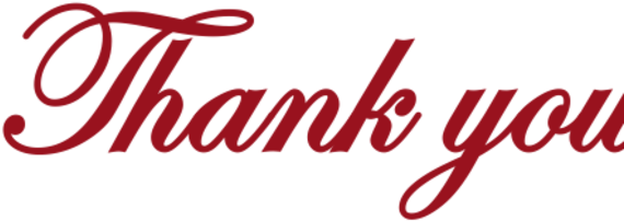 Thank You Millerton School - Thank You Red Png (600x275), Png Download