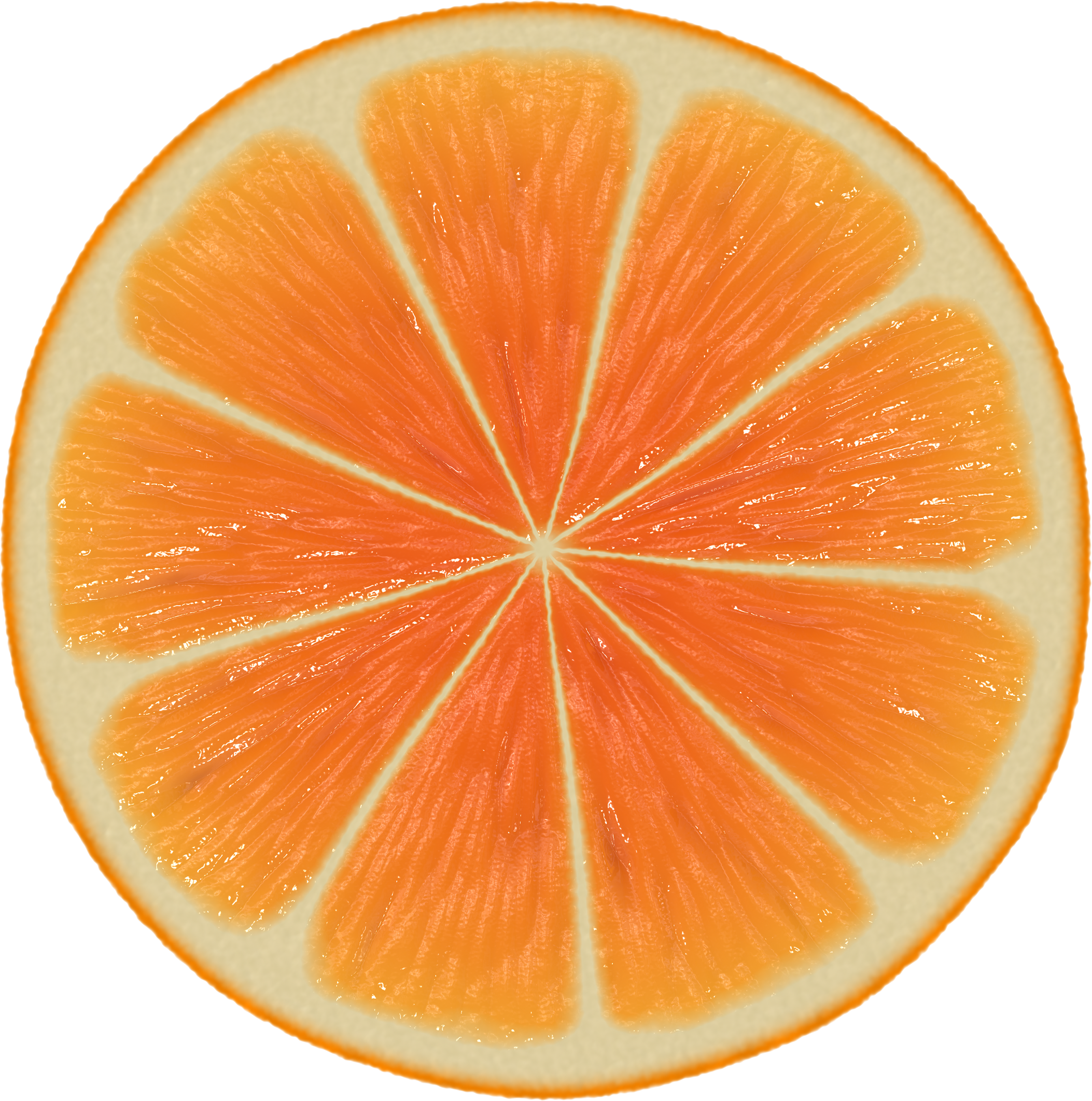 Perfect Orange Halved Png Image - Zest (2106x2124), Png Download