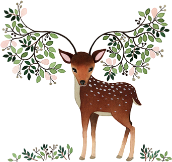 Png Free Girly Clipart Deer - Deer Illustration (500x500), Png Download