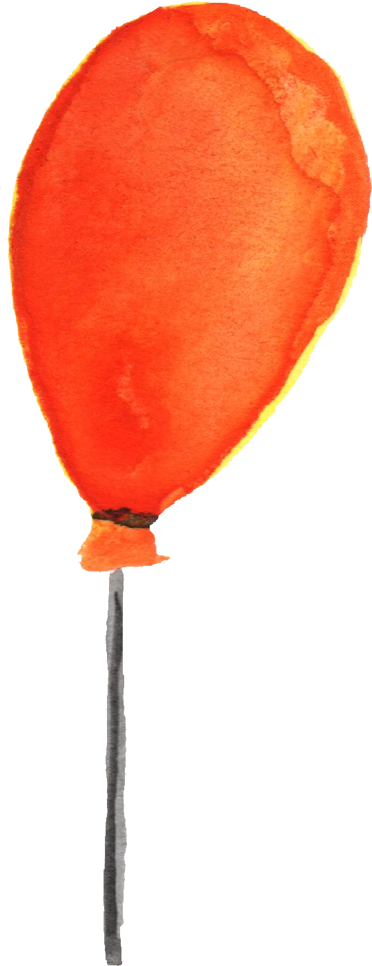 Watercolor Balloons Png - Transparent Png Balloon Watercolor (539x1398), Png Download