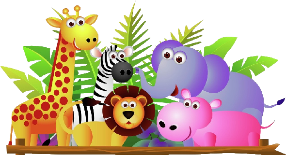 Clip Art Download Baby Cartoon Animals Clip Art Use - Zoo Animals Clipart (600x400), Png Download